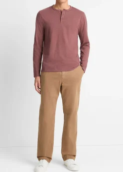 Garment Dye Cotton Long-Sleeve Henley