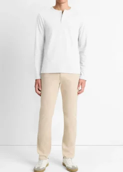Garment Dye Cotton Long-Sleeve Henley