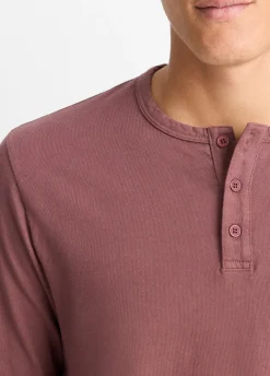 Garment Dye Cotton Long-Sleeve Henley