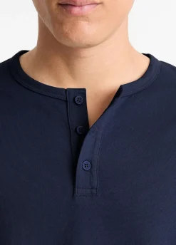 Garment Dye Cotton Long-Sleeve Henley
