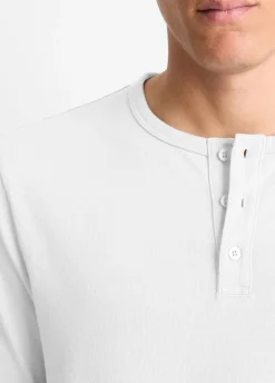 Garment Dye Cotton Long-Sleeve Henley