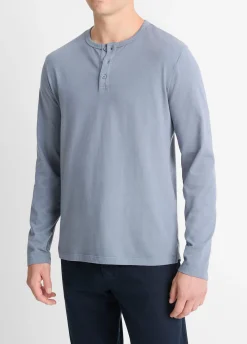 Garment Dye Cotton Long-Sleeve Henley