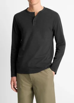 Garment Dye Cotton Long-Sleeve Henley