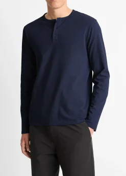 Garment Dye Cotton Long-Sleeve Henley