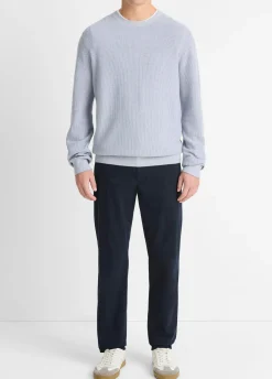 Geo-Jacquard Wool-Blend Crew Neck Sweater