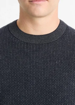 Geo-Jacquard Wool-Blend Crew Neck Sweater