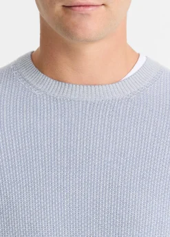 Geo-Jacquard Wool-Blend Crew Neck Sweater