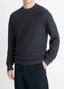 Geo-Jacquard Wool-Blend Crew Neck Sweater
