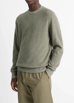 Geo-Jacquard Wool-Blend Crew Neck Sweater