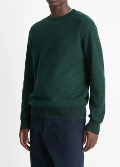 Geo-Jacquard Wool-Blend Crew Neck Sweater