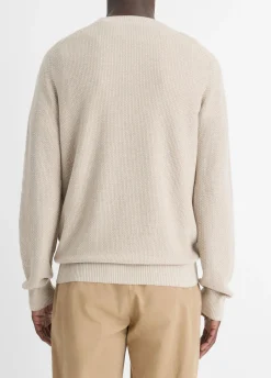 Geo-Jacquard Wool-Blend Crew Neck Sweater