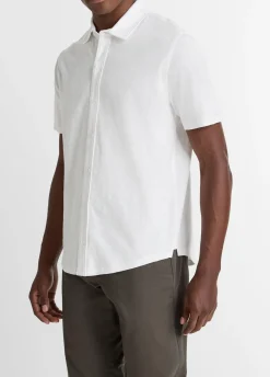 Heavy Slub-Cotton Button-Front Shirt