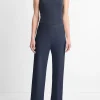 High-Waist Crepe Bias Pant
