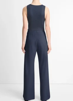 High-Waist Crepe Bias Pant
