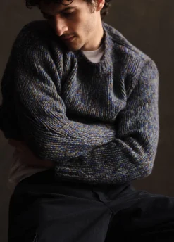 Homespun Marled Crew Neck Sweater