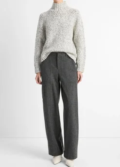 Italian Herringbone Wool-Blend Utility Pant