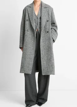 Italian Herringbone Wool-Blend Double-Breasted Coat