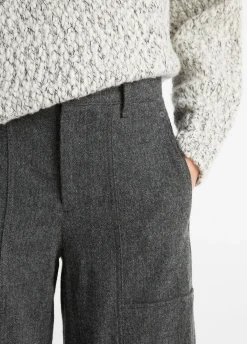 Italian Herringbone Wool-Blend Utility Pant