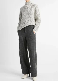 Italian Herringbone Wool-Blend Utility Pant