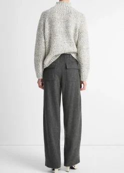 Italian Herringbone Wool-Blend Utility Pant