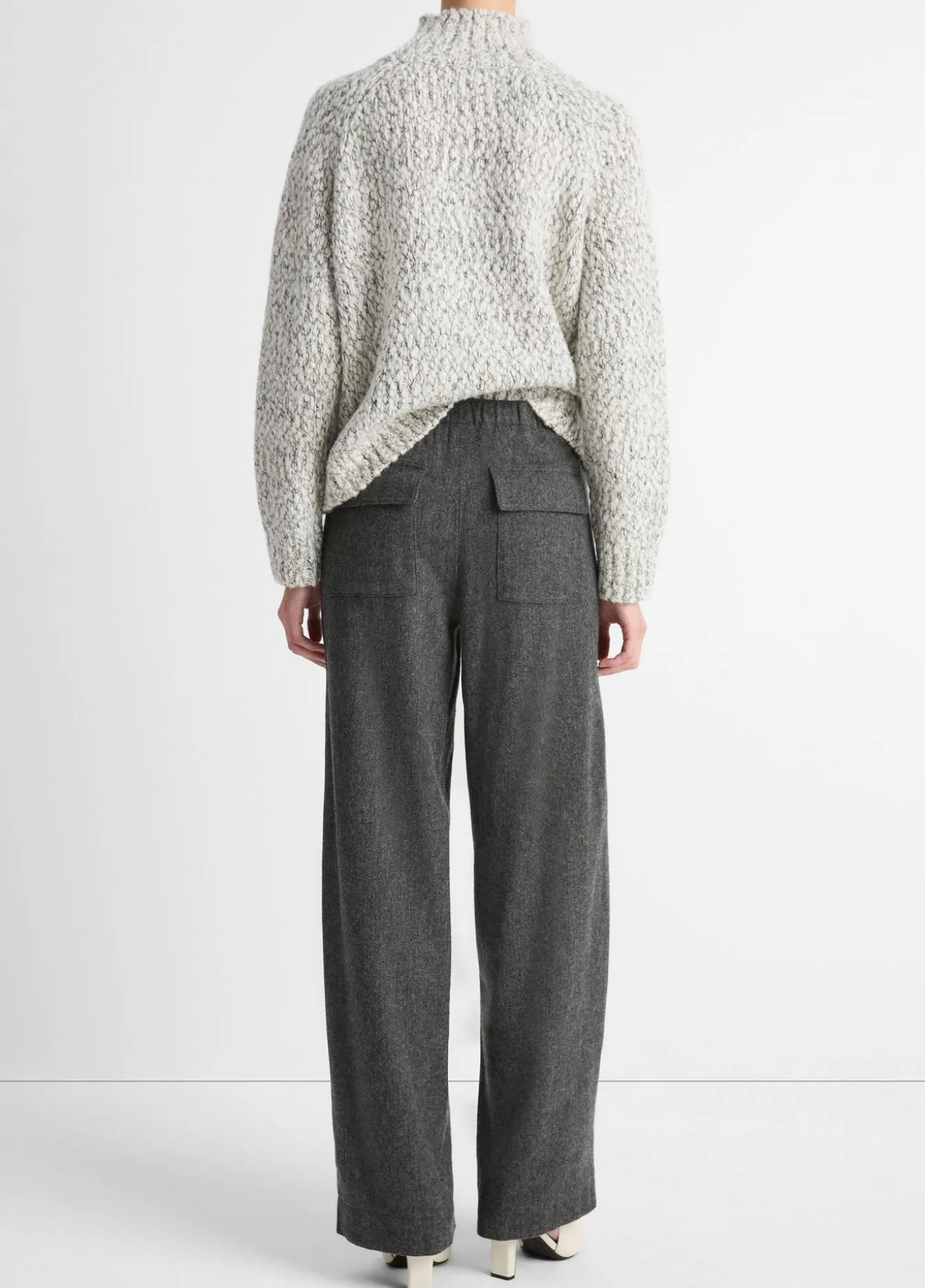 Italian Herringbone Wool-Blend Utility Pant