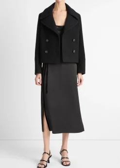 Italian Wool Cropped Peacoat