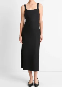 Italian Wool-Blend Column Dress
