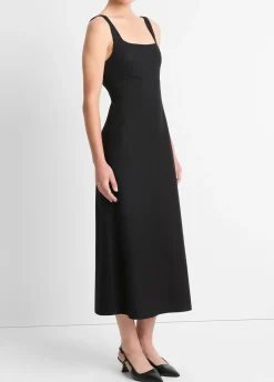 Italian Wool-Blend Column Dress
