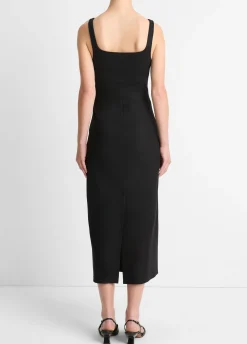 Italian Wool-Blend Column Dress