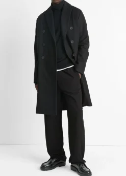 Italian Wool-Blend Double-Breasted Coat