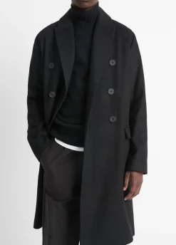 Italian Wool-Blend Double-Breasted Coat