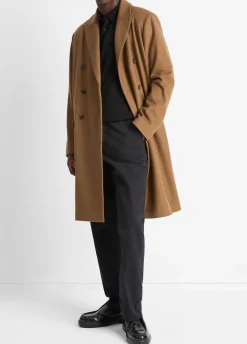 Italian Wool-Blend Double-Breasted Coat