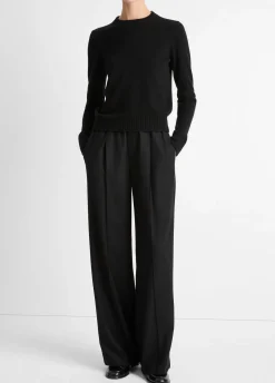 Italian Wool-Blend Easy Pull-On Pant