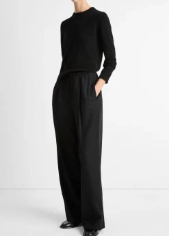 Italian Wool-Blend Easy Pull-On Pant