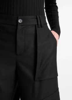 Italian Wool-Blend Flannel Cargo Pant