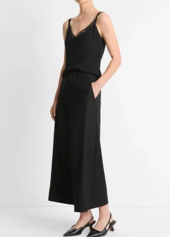 Italian Wool-Blend Flannel Mid-Rise Culotte