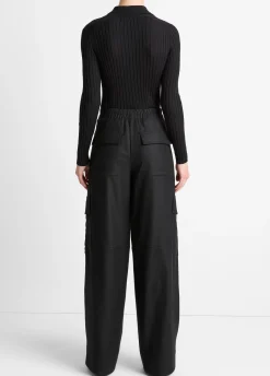 Italian Wool-Blend Flannel Cargo Pant