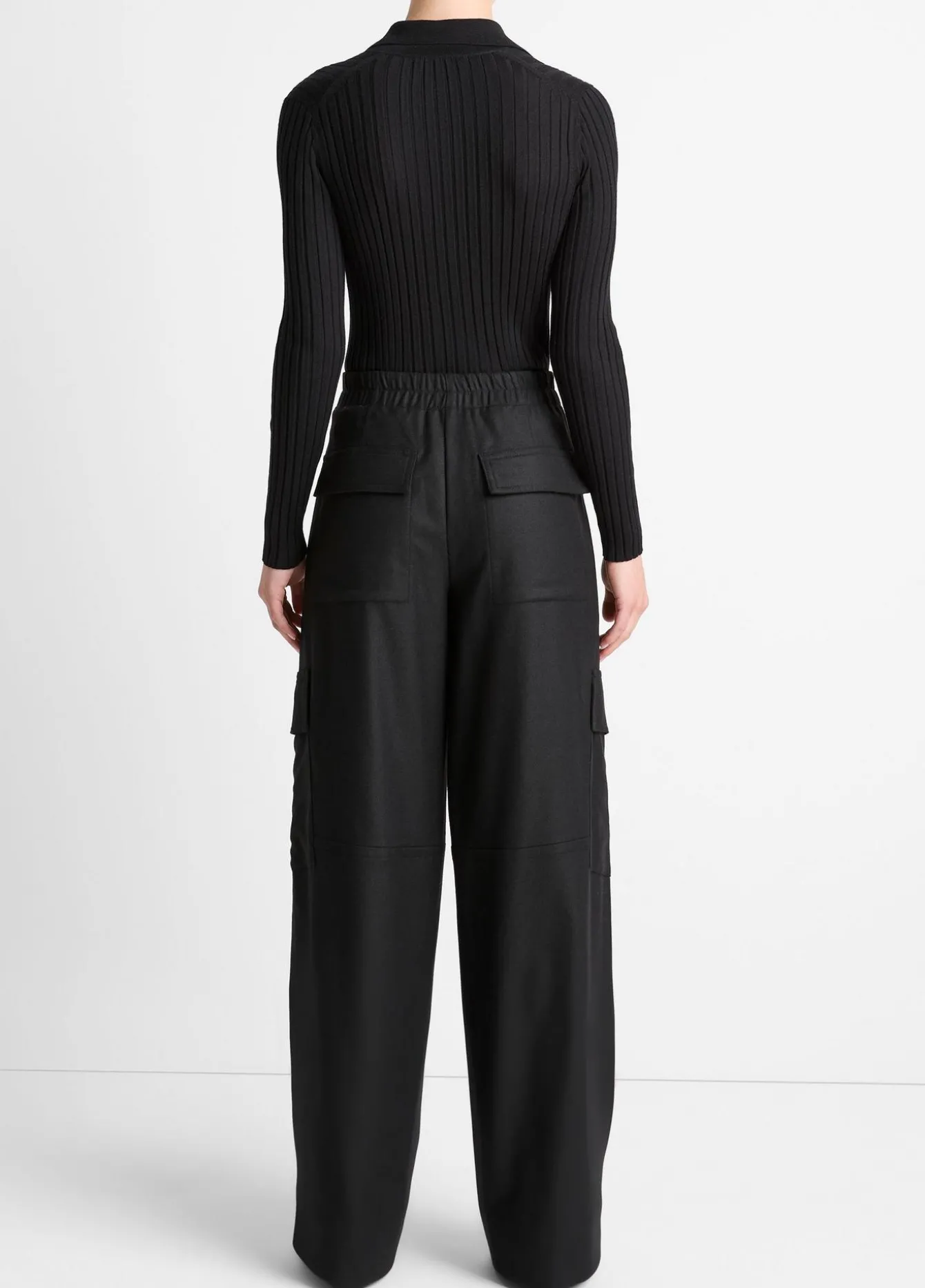 Italian Wool-Blend Flannel Cargo Pant