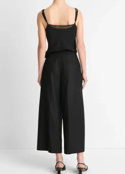 Italian Wool-Blend Flannel Mid-Rise Culotte