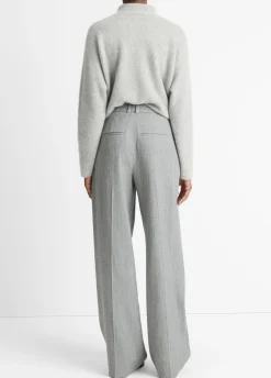 Italian Wool-Blend Twill High-Rise Trouser