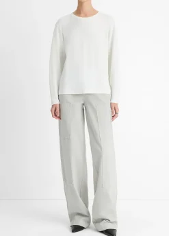 Knit Relaxed Long-Sleeve T-Shirt
