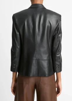 Leather Shrunken Blazer