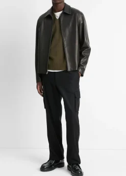 Leather Zip-Up Jacket