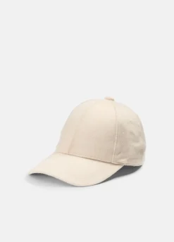 Leather-Trim Cashmere Baseball Cap