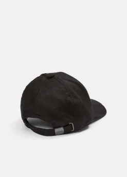 Leather-Trim Cashmere Baseball Cap