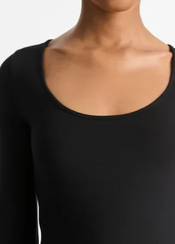Long-Sleeve Scoop Neck T-Shirt