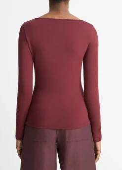 Long-Sleeve Scoop Neck T-Shirt