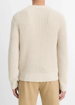 Macro-Waffle Crew Neck Sweater