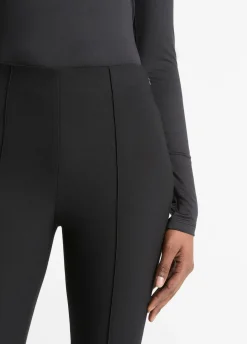 Mid-Rise Pintuck Crop Flare Pant