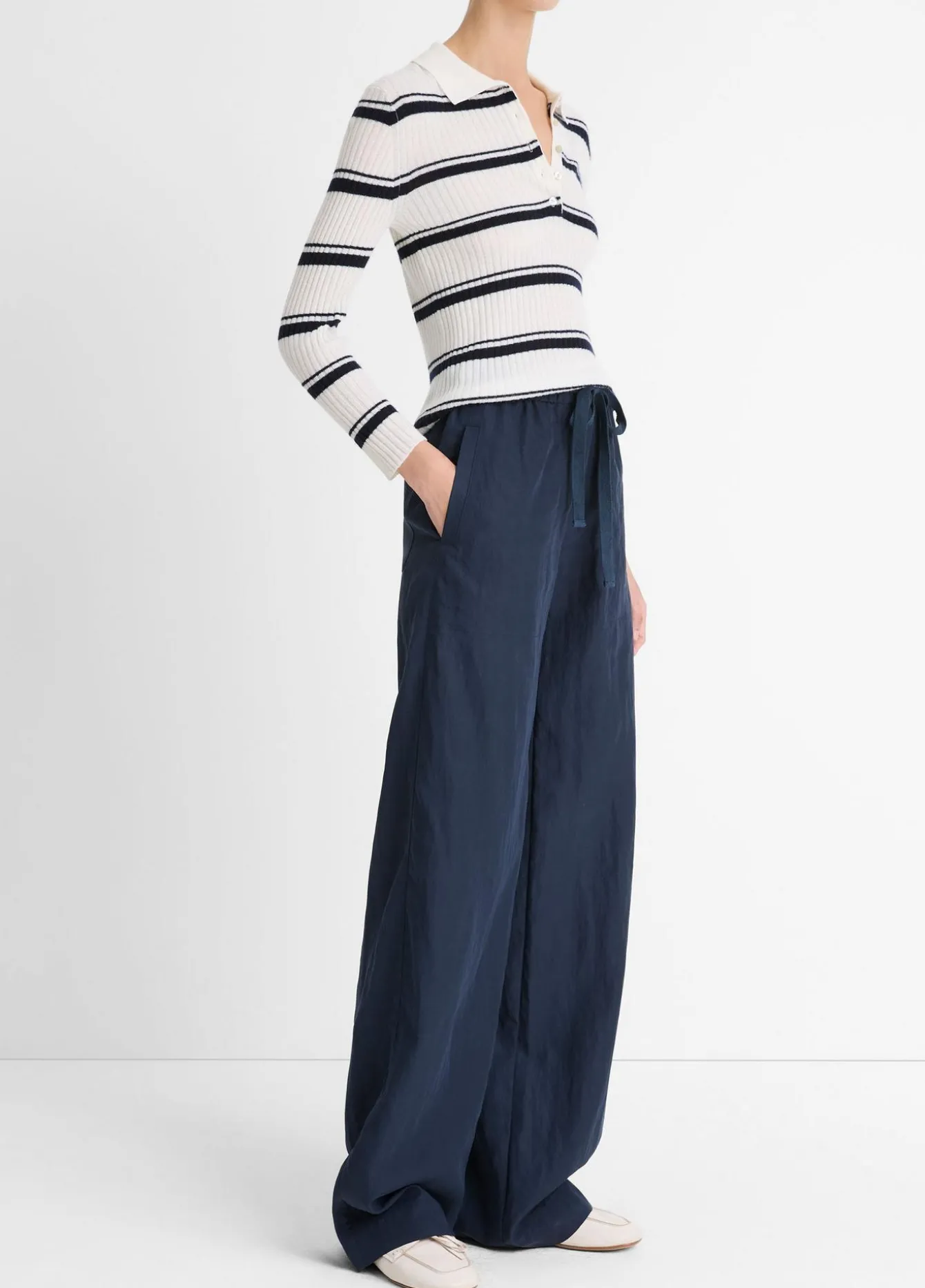 Mid-Rise Utility Drawstring Pant